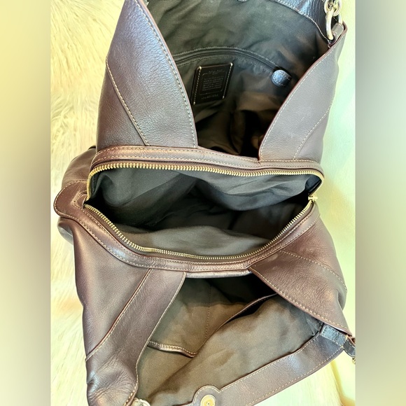 Coach Lexy Signature Leather Canvas Shoulder Bag - Picture 7 of 11